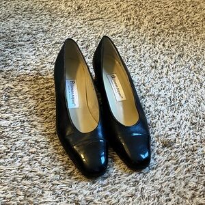 Etienne Aigner Black Leather Heels